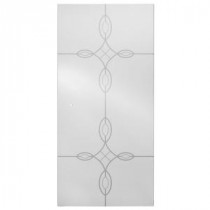 36 in. x 64.5 in. Pivot Shower Door Glass Panel in Tranquility