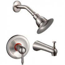 Rainfall Single-Handle 1-Spray Tub and Shower Faucet in Brushed Nickel