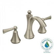 Wynford 8 in. Widespread 2-Handle High-Arc Bathroom Faucet with Lever Handles in Brushed Nickel (Valve Sold Separately)
