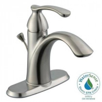 Edgewood 4 in. Centerset 1-Handle Bathroom Faucet in Brushed Nickel