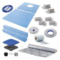 60 in. x 32 in. x 10 in. Shower Kit with Offset Drain