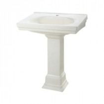 Structure Suite 20-5/80 in. Pedestal Sink Basin in Biscuit