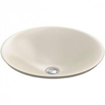 Carillion Wading Pool Above-Counter Bathroom Sink in Almond