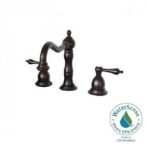 6 in. - 12 in. Widespread 2-Handle Bathroom Faucet with Metal Lever Handles in Oil Rubbed Bronze