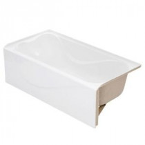4.5 ft. Right Drain Apron Soaking Tub in White