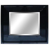 26 in. x 30 in. Rectangular Decorative Black Framed Mirror