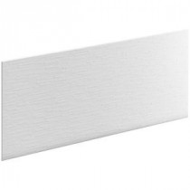 Choreograph 0.3125 in. x 60 in. x 28 in. 1-Piece Shower Wall Panel in White with Stix Texture