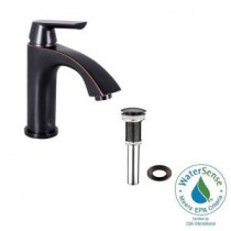 Penela Single Hole 1-Handle Bathroom Faucet in Antique Rubbed Bronze with Pop-Up