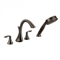 Eva 2-Handle Deck-Mount Roman Tub Faucet Trim Kit with Handshower in Oil Rubbed Bronze (Valve Sold Separately)
