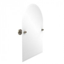 Tango Collection 21 in. x 29 in. Frameless Arched Top Single Tilt Mirror with Beveled Edge in Antique Pewter