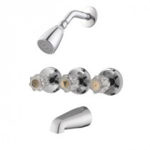 Millbridge 3-Handle 1-Spray Tub and Shower Faucet in Polished Chrome
