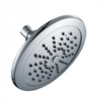Water Powered LED Lighted 1-Spray 7 in. Fixed Shower Head in Chrome