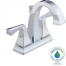 Dryden 4 in. Centerset 2-Handle High-Arc Bathroom Faucet in Chrome with Metal Pop-Up
