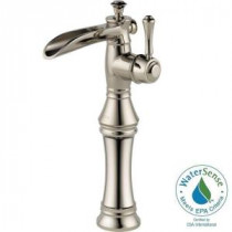 Cassidy Single Hole Single-Handle Open Channel Spout Vessel Bathroom Faucet in Polished Nickel
