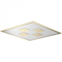 WaterTile Ambient Rain 1-Spray 21 in. Overhead Showerhead in Vibrant French Gold