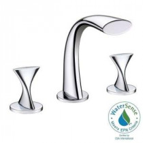 Adelais 8 in. Widespread 2-Handle Mid-Arc Bathroom Faucet in Chrome