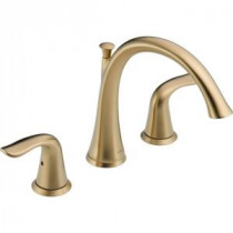 Lahara 2-Handle Deck-Mount Roman Tub Faucet Trim Kit Only in Champagne Bronze (Valve Not Included)