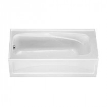 Colony 5.5 ft. x 32 in. Left Drain Soaking Tub with Integral Apron in White