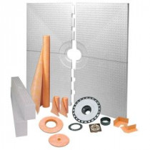 Kerdi-Shower 72 in. x 72 in. Shower Kit in ABS with Oil-Rubbed Bronze Stainless Steel Drain Grate