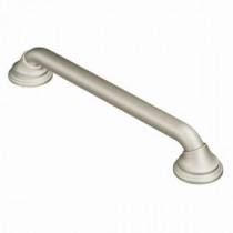 Designer Ultima 42 in. x 1-1/4 in. Grab Bar with Curl Grip in Brushed Nickel