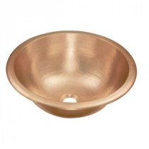 Born Dual Mount Handmade Pure Solid Copper Bathroom Sink in Naked Copper Unfinished