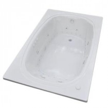 Peridot 6.5 ft. Whirlpool and Air Bath Tub in White