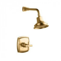 Margaux Rite-Temp Pressure-Balancing Shower Faucet Trim with Cross Handle in Vibrant Brushed Bronze (Valve Not Included)