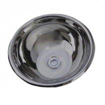 Self-Rimming Round Bathroom Sink in Polished Stainless