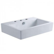 5-1/2 in. Console Basin Sink in White