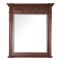 Provence 36 in. x 40 in. Beveled Mirror in Antique Cherry