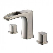 Fortore 8 in. Widespread 2-Handle Low-Arc Bathroom Faucet in Brushed Nickel