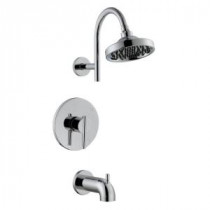 Geneva Single-Handle 1-Spray Tub and Shower Faucet in Polished Chrome