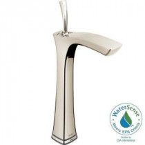 Tesla Single Hole 1-Handle Touch2O Technology Vessel Bathroom Faucet in Polished Nickel