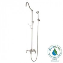 ETS10 Wall-Mount Exposed Hand Shower and Shower Head Combo Kit in Satin Nickel