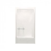 Transfer 1-1/4 in. x 39-3/8 in. x 65-1/4 in. 1-piece Direct-to-Stud Shower Back Wall in White