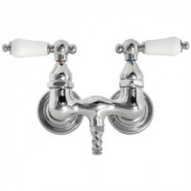 TW42 2-Handle Wall-Mount Claw Foot Tub Faucet without Hand Shower in Chrome