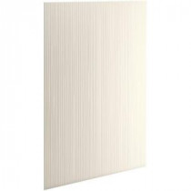 Choreograph 0.3125 in. x 60 in. x 96 in. 1-Piece Shower Wall Panel in Biscuit with Cord Texture for 96 in. Showers