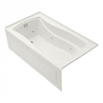 Mariposa 5.5 ft. Left-Hand Drain with Integral Apron and Heater Whirlpool Tub in White