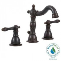 Lyndhurst Series 8 in. Widespread 2-Handle High-Arc Bathroom Faucet in Heritage Bronze