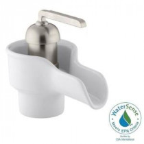 Bol Single Hole Single-Handle Low-Arc Bathroom Faucet in White
