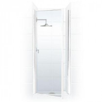 Legend Series 36 in. x 64 in. Framed Hinged Shower Door in Platinum with Clear Glass