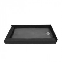 37 in. x 54 in. Double Threshold Shower Base with Right Drain
