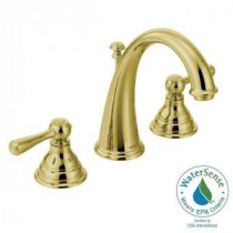 Kingsley 8 in. Widespread 2-Handle High-Arc Bathroom Faucet Trim Kit in Polished Brass (Valve Sold Separately)