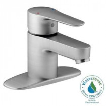July Single Hole Single-Handle Low-Arc Bathroom Faucet in Brushed Chrome