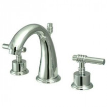 Modern 8 in. Widespread 2-Handle Mid-Arc Bathroom Faucet in Chrome