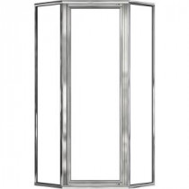 Deluxe 24-1/2 in. x 68-5/8 in. Framed Neo-Angle Shower Door in Silver