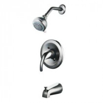Pressure Balanced Single-Handle 2-Spray Tub and Shower Faucet in Brushed Nickel