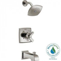 Ashlyn 1-Handle Pressure Balance Tub and Shower Faucet Trim Kit in Stainless (Valve Not Included)