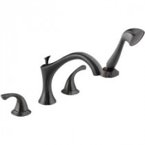 Addison 2-Handle Deck-Mount Roman Tub Faucet with Hand Shower Trim Kit Only in Venetian Bronze (Valve Not Included)