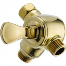 3-Way Shower Arm Diverter with Hand Shower in Polished Brass